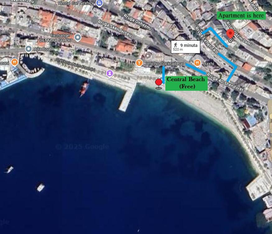 Central Beach Apartment Sarandë エクステリア 写真